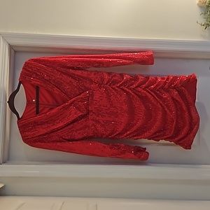 Shein pink sequin cocktail dress